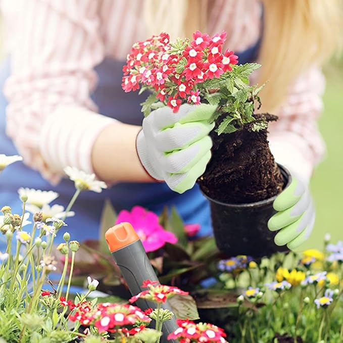 Gardening Gloves for Women,6 Pairs Garden Gloves for Women,Bulk Pack Work Gloves Women Rose Pink Green Aqua Small