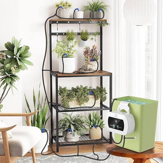 Automatic Watering System with Self Plant Watering Devices,Indoor Watering System for Potted Plants with Customize Schedule Water Timer,USB Power for Indoor Plant Watering System