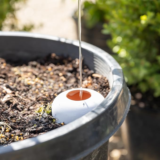 Plant Self Watering Globes - Terracotta Watering Spikes - Slow Release Olla Pots - Holds 16 oz - Drip Irrigiation Olla System - Bonus Garden Shears