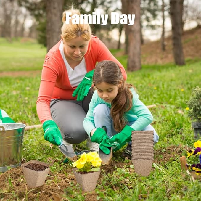 126 Packs Square Peat Pots, 3.15 Inch Seed Starting Pots with Drainage Holes Square Nursery Pot,Biodegradable Eco-Friendly Round Plant Seed Starter Peat Pots Germination Seedling Trays