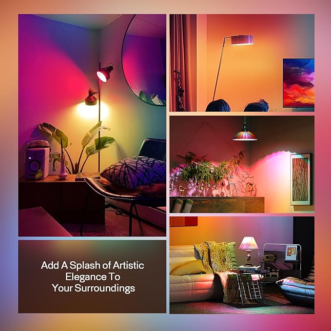 Hompavo Upgraded Dimmable LED Stained Glass Light Bulb, Hand-Painted Colorful E26 G95 3.5W, for Party, Halloween, Christmas, Home, Room, Garden, Balcony Decoration, 1 Pack