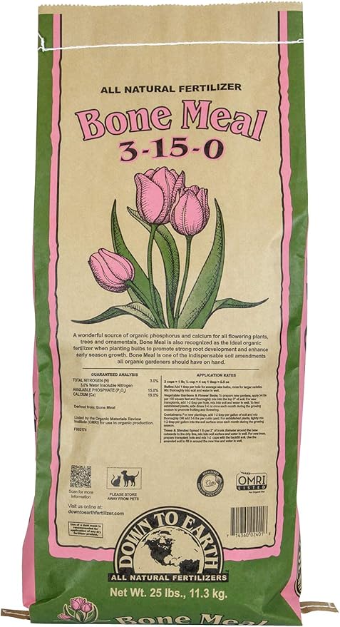Down to Earth Organic Bone Meal Fertilizer 3-15-0, 25 lb