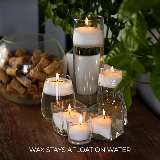 CANDWAX Pearled Candle Wax Sand 28 Oz - Unscented Candle Powder Plant-Based Clean Burning - Refillable Candle Pearls with 60 Wicks (50 Cotton + 10 Wooden)