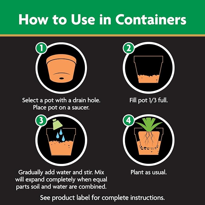 Miracle-Gro Expand 'n Gro Concentrated Planting Mix, Just Add Water for up to 3X Expansion, for Container and In-Ground Use, 33 cu. ft. Expands up to 1 cu. ft., 2-Pack