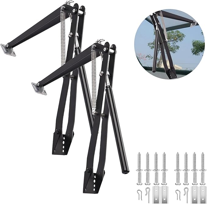 2X Auto Vent Opener Automatic Greenhouse Windows Opener Temperature Sensitive Roof Vent Opener Auto Vent Kit Gardening Tools Greenhouse Accessories Hothouse Roof Vent Kit (Dual Spring Up to 30lbs)