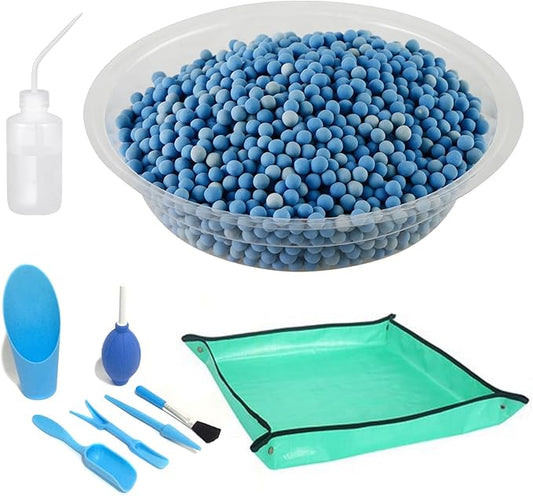 4lb LECA Clay Pebbles 4-5MM- Blue Clay Balls for Plants, Leca Balls for Plants, Horticultural Grade for Soil Hydroponics Aquaponics