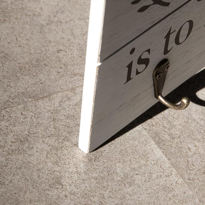 COLLECTIVE HOME - Garden Decor with Tools, Inspirational Wood Hanging Signs, Garden Tools Set - 3 Piece, Out Door Decor with Hooks, to Plant a Garden is to Believe in Tomorrow, 15.75"x9.5" (White)