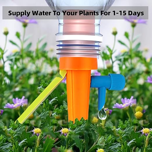 Self Watering Planter Insert Devices, Garden Automatic Watering System, Plant Watering Spikes for Outdoor Plants, Potted Plant Watering System for Vacation(16 PCS)