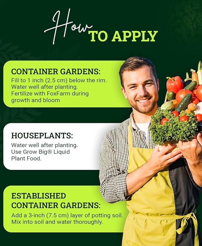 FoxFarm Happy Frog Potting Soil, 12qt – for Indoor/Outdoor Container Plants, Improves Root Efficiency, pH Adjusted for Optimal Nutrient Uptake – Contains Microbes and Humic Acids