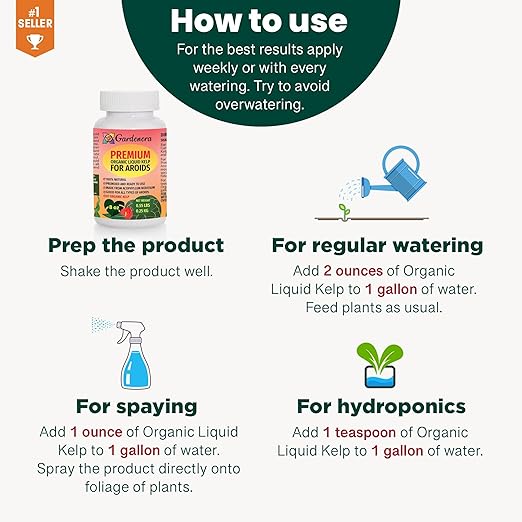 Premium Liquid Kelp Fertilizer for Aroid Plants - 16 oz - Boost Your Aroids' Health Naturally