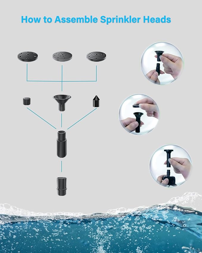 Biling Solar Water Fountain for Bird Bath, 3.5W Solar Water Pump Outdoor with 10ft Cable, 4ft Tubing, Solar Pond Pump for BirdBath, Garden Small Ponds (Need Direct Sunlight)