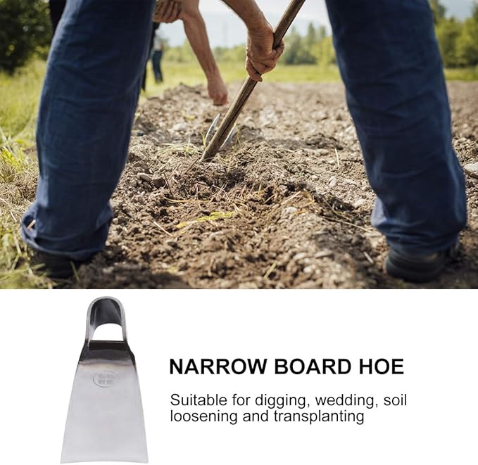 Cabilock Hand Hoe Head Handheld Grub Hoe Replacement Gardening Tool Remove Grass Weeds Planting Digging Tool - Small