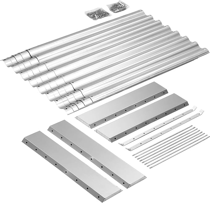 Land Guard 6×3×2 ft Galvanized Metal Raised Garden Bed, 2FT Deep Root Elevated Planter Box Steel Large Vegetable Flower Bed Kit(Silver)