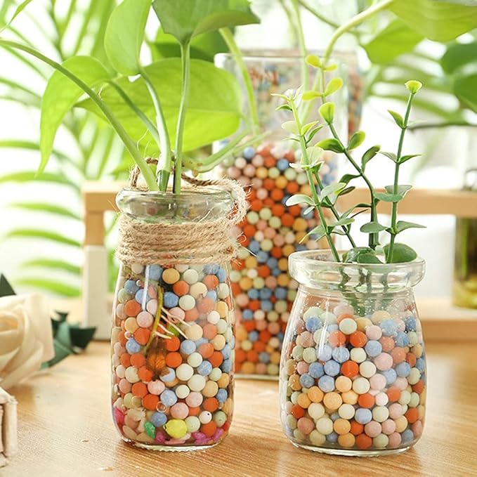 Garden Soil,Clay Pebbles Gardening Ceramsite Orchid Rocks Drainage Water Purification Ceramsite Decor Cultivation Soil Stone Horticultural Grade for Soil Hydroponics Aquaponics,4LBS