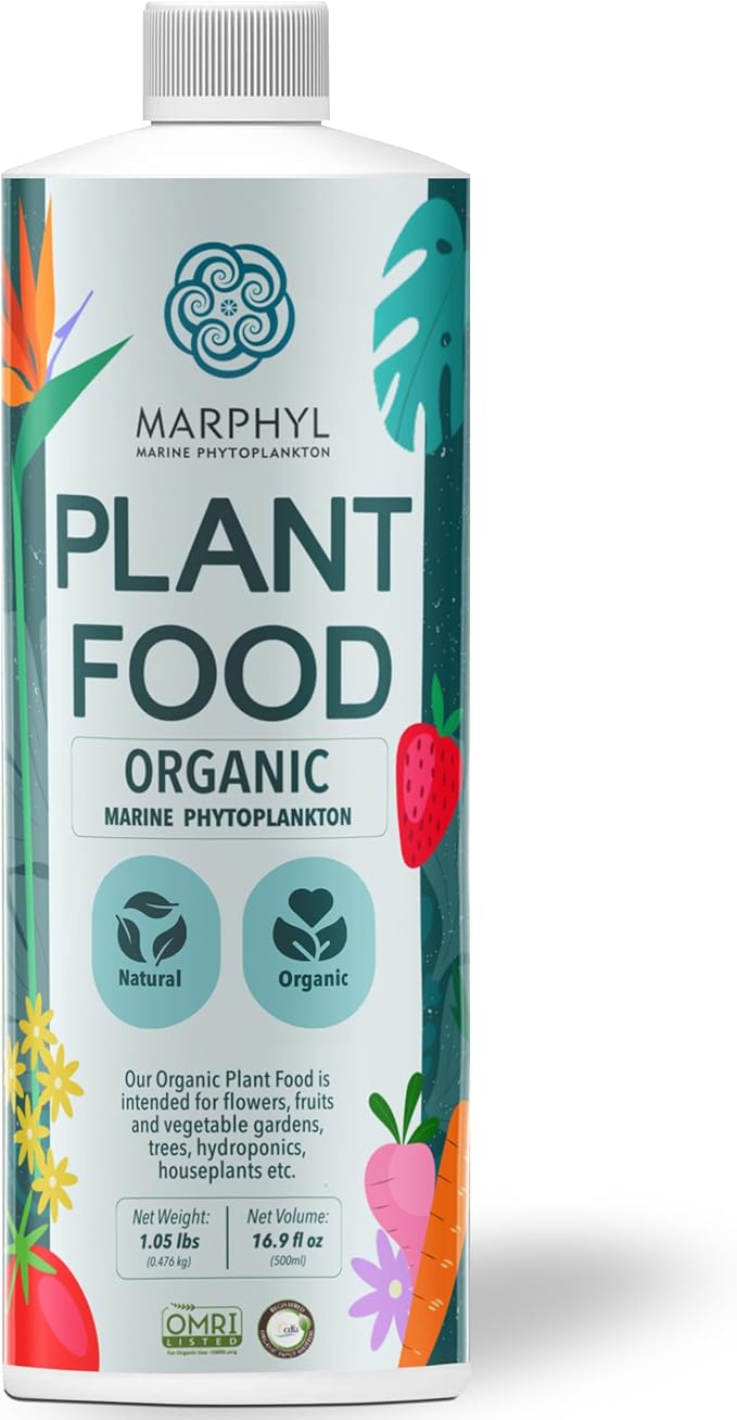 MARPHYL Organic Liquid Fertilizer - Outdoor & Indoor Plant Food - All-Purpose, Nutrient-Rich Lawn Fertilizer & Soil Enhancer for House Plants, Flowers, Vegetables, Succulents, Bamboo, Hydroponics