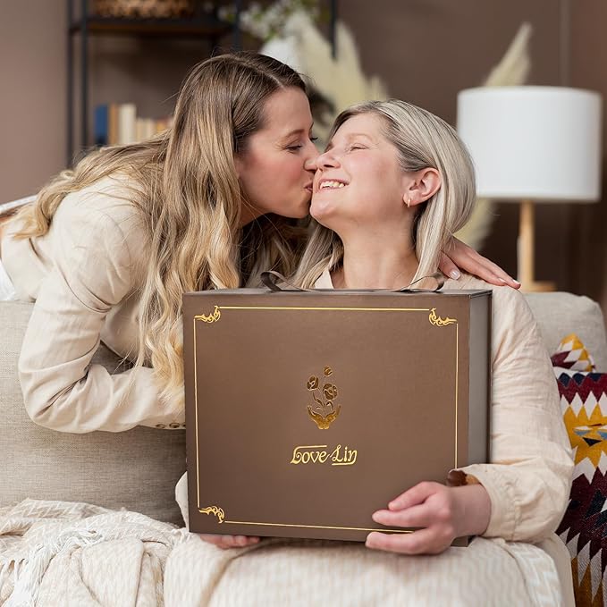 LoveLin Artificial Faux Flowers with Ceramic Vases,Affordable Luxury Artwork,Housewarming New Year Xmas Box for Wife Father,Living Dining Room Bedroom Office Hotel Home Decor White