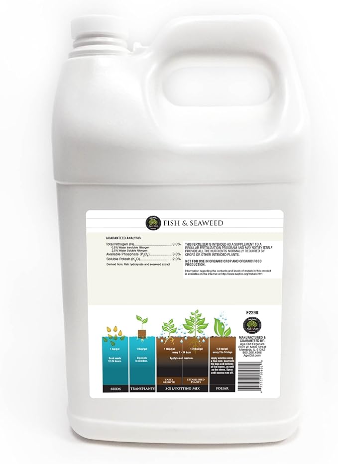 Fish and Seaweed Liquid Fertilizer, 32-ounce Bottle