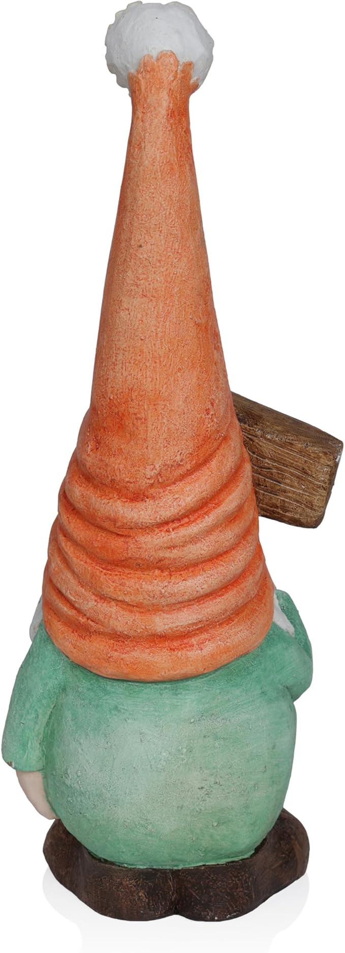 Alpine Corporation MCC848 Indoor/Outdoor Gnome with "Welcome" Sign Garden Statue, Charming Gnome with Hat, 26"H, Orange