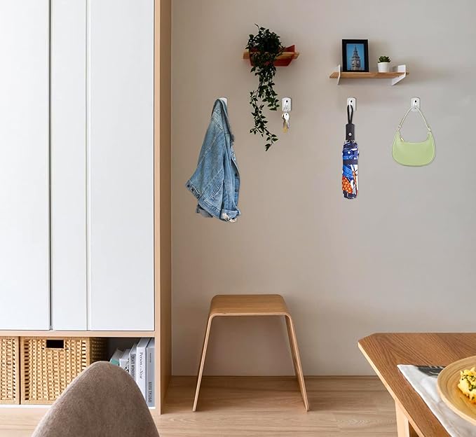 Ceiling Hooks for Hanging Plants 8P 2.5inches White