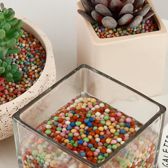 4lb LECA Clay Pebbles 6-7MM- Multicolor Clay Balls for Plants, Leca Balls for Plants, Horticultural Grade for Soil Hydroponics Aquaponics