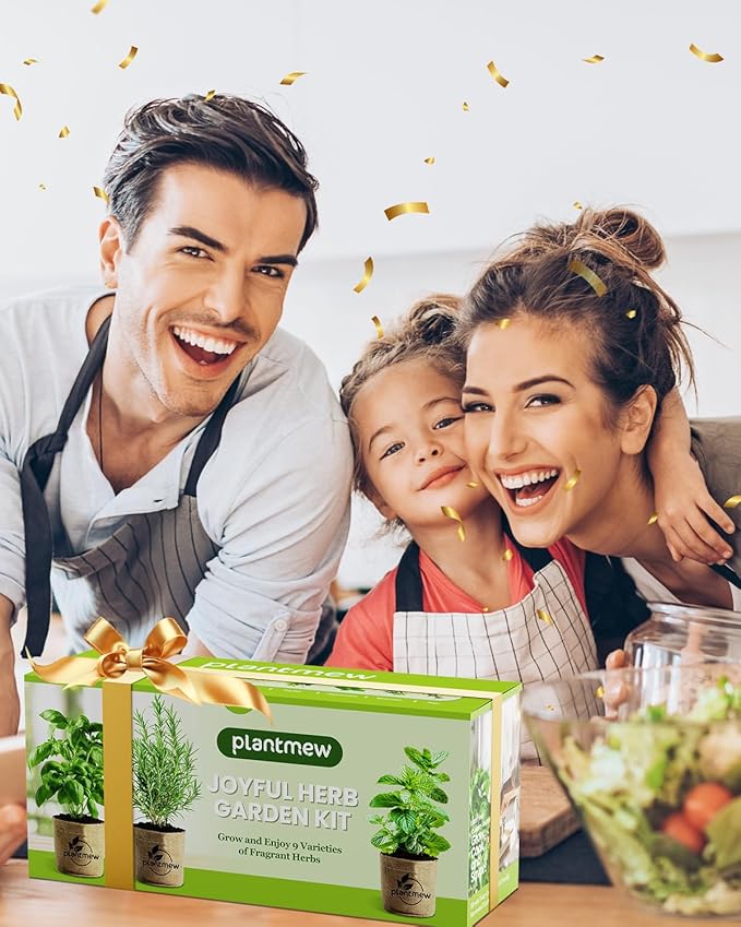 9 Herb Indoor Window Garden Kit - Complete Herb Plant Grow Set for Women, Men, Mom - Unique Gift Idea for Birthday, Christmas - Organic Herbs Starter Kit Made in USA