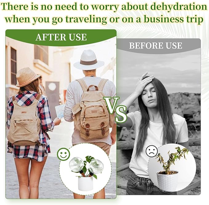 3 Pcs Self Watering Globes for Indoor & Outdoor Plants Automatic Watering Planter Insert 17.5 oz Watering Bulbs with Slow Release Control Water Dripper for Plants