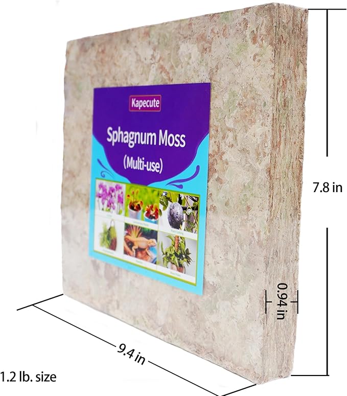 Sphagnum Moss 1.2 lb for DIY Moss Pole, Great Potting Mix for Indoor Plants, Help with Maintain Humidity