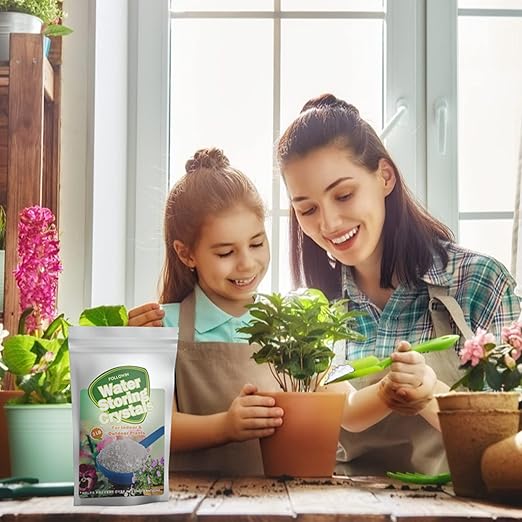 Water Storing Crystals Minerals for Indoor & Outdoor Plants 32oz (2LB),Hydrogel Granules Water Absorbing Granules Mix Crystals with Soil to Reduce The Amount of Watering