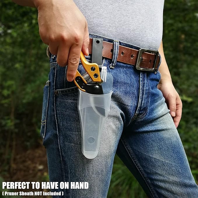 BUGUI 8" Heavy-Duty Pruning Shears, Professional Bypass Gardening Scissors, 1" Cutting Capacity, Sharp Garden Clippers with Low-friction Painted Stainless Steel Blade (Gold)