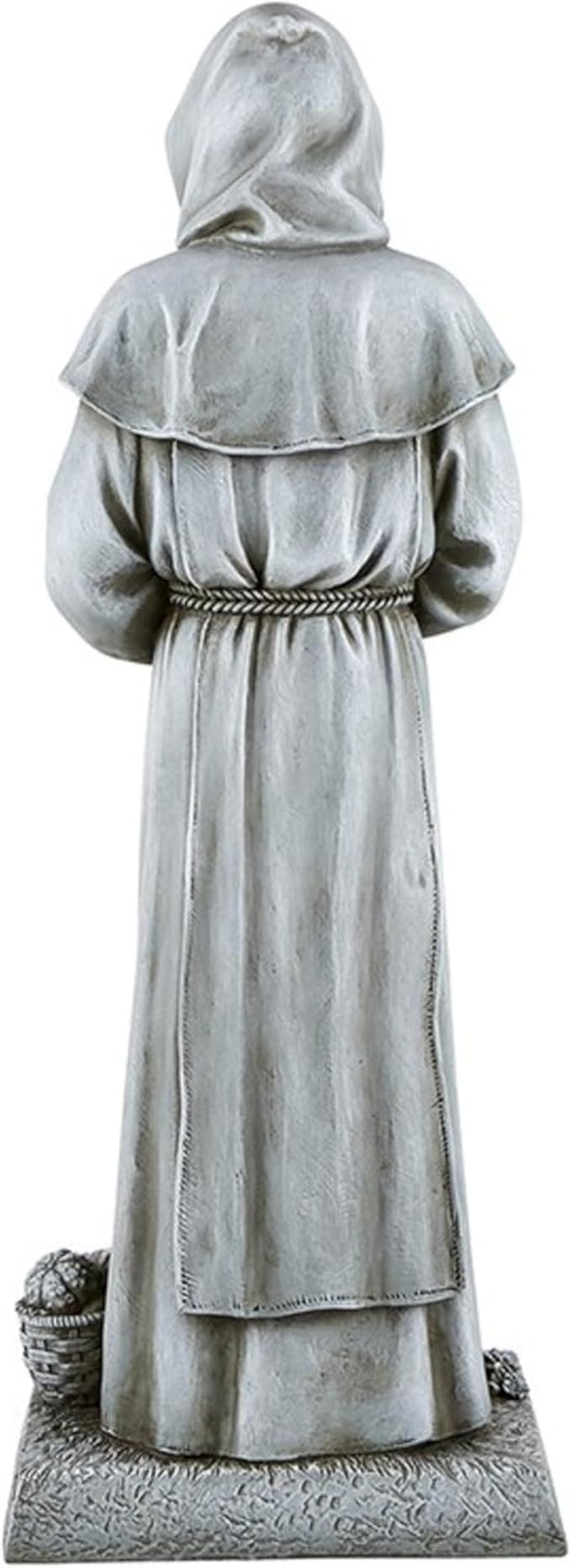 Garden Statue - Stone-Resin Saint Fiacre Indoor/Outdoor Catholic Sculpture, 24" Tall