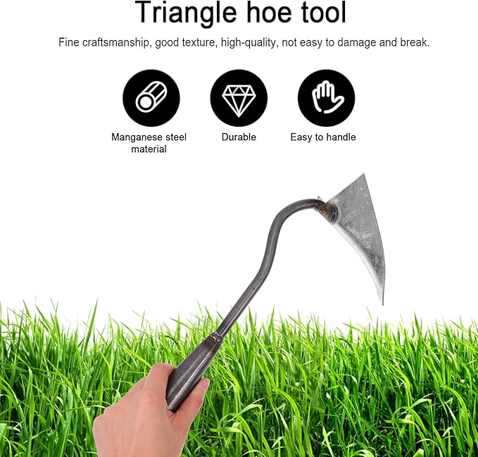 DOITOOL Hand Tools Hand Tools Hand Tools Garden Hoe for Weeding Planting Digging Hoe for Soil Leveling and Other Gardening Work Lawn Dethatcher Lawn Dethatcher Lawn Dethatcher
