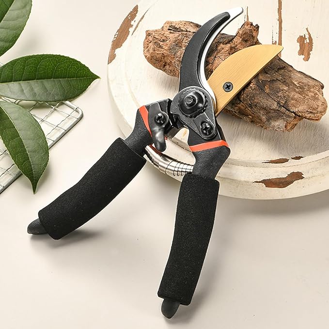 Premium Garden Shears,Ratchet Pruning Shears,8.2" Professional Ratchet Pruning Shears,Reinforced Design Handle,Garden Tool,for Weak Hands and Gardening Gift for Any Occasion