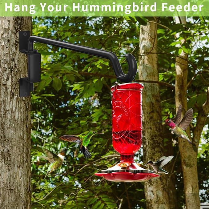 8 Inch 2 Pack Plant Hangers Outdoor, Wall Plant Hanger, Plant Hangers Indoor, Bird Feeder Hangers for Outside, for Bird Feeders, Planters, Lanterns, Wind Chimes, Home Decor