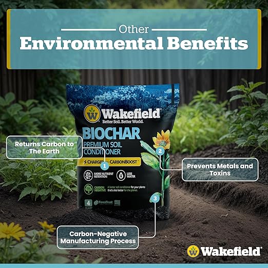 Wakefield Premium Indoor Potting Soil - Professional Biochar & Probiotics with CarbonBoost Technology - Ultimate Organic Potting Mix for Indoor & Outdoor Plants, Succulents & House Plants - 4Quarts