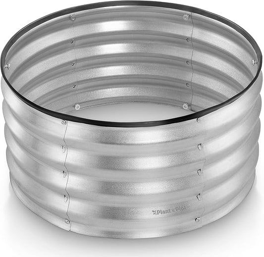 Galvanized Raised Garden Beds Outdoor // 2×2×1 ft Planter Raised Beds for Gardening, Vegetables, Flowers // Large Metal Garden Box (Silver) // Patented Tool-Free Design