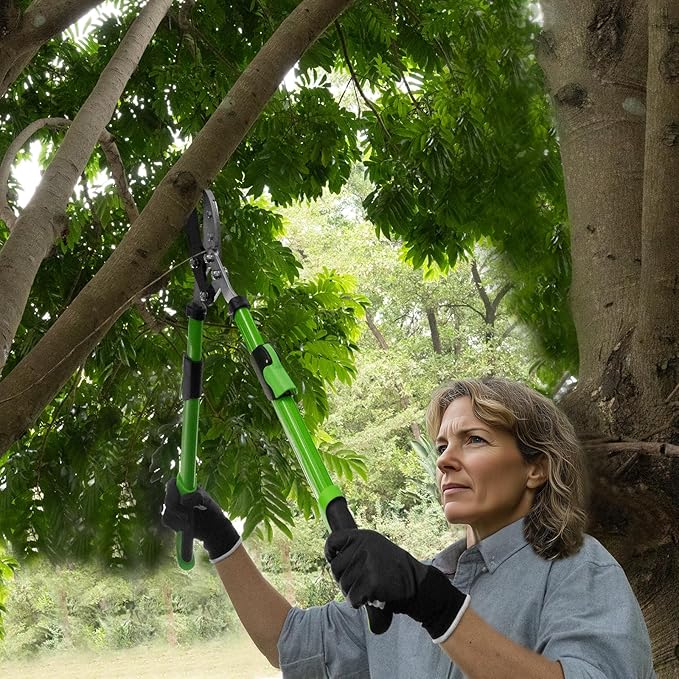 27-41" Telescopic Loppers for Tree Trimming, Heavy Duty Tree Cutter with Ergonomically Designed Handle, Extendable Branch Trimmer for Garden, Farm, Sharp Bypass Blades for Easy Cutting