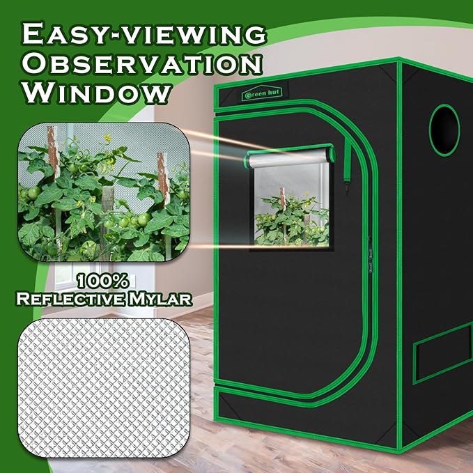Indoor Grow Tent for Plants 36"x60"x78" Mylar Hydroponic Grow Tents Indoor Grow Room for Plant Fruit Flower Veg with Removable Waterproof Floor Tray