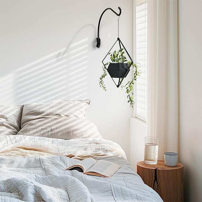 16 Inch 2 Pack Swivel Plant Hanger: Heavy Duty Hook for Bird Feeder, Plant, Flower Basket, Lantern, Wind Chime & More - Versatile Hanging Brackets Outdoor/Indoor Use Up to 22LB