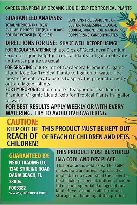 Concentrated Kelp & Seaweed Extract for Succulents and Cacti - 16 oz - Unleash The Power of Seaweed for Stunning Growth