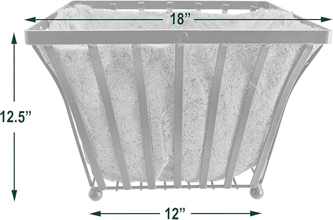 Arcadia Garden Products CB48 Series Solstice Square Planter 18", Black