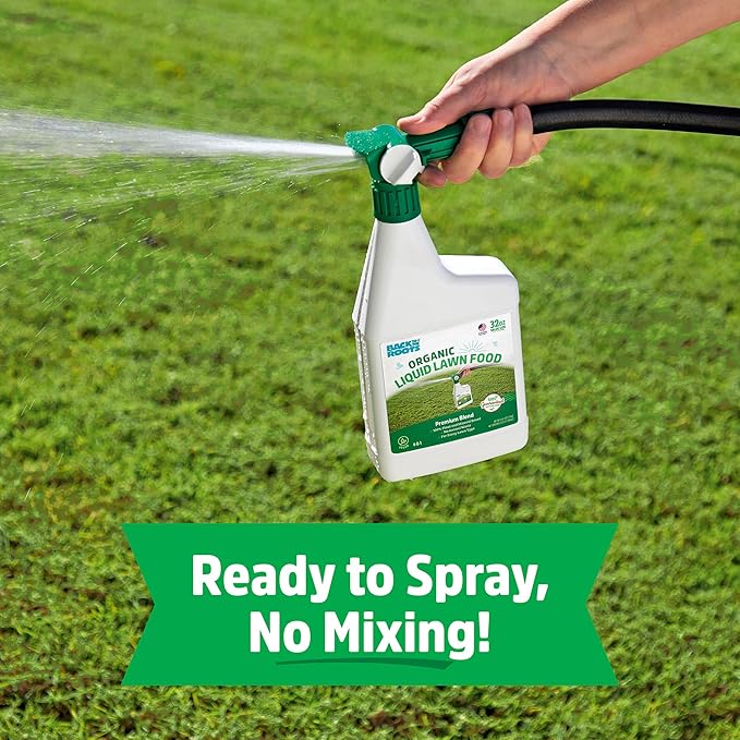 Back to the Roots 100% Organic USA-Made Liquid Lawn Food 32oz Covers 2,000 sq ft Safe for Pets and All Lawn Types