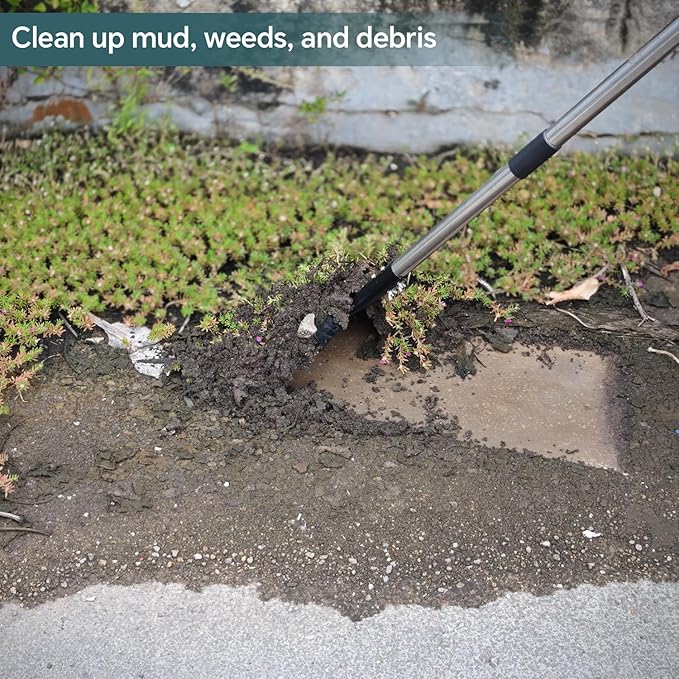 Garden Cleaning Shovel,Snow Shovels, Ice Scraper,Flat Shovel,Adjustable Handle,51.9inch,Ice Removal Tool for Road Outdoor,Garden Cleaning Scraper,Weed Remove Tool for Lawn Edging,Moss Scraper