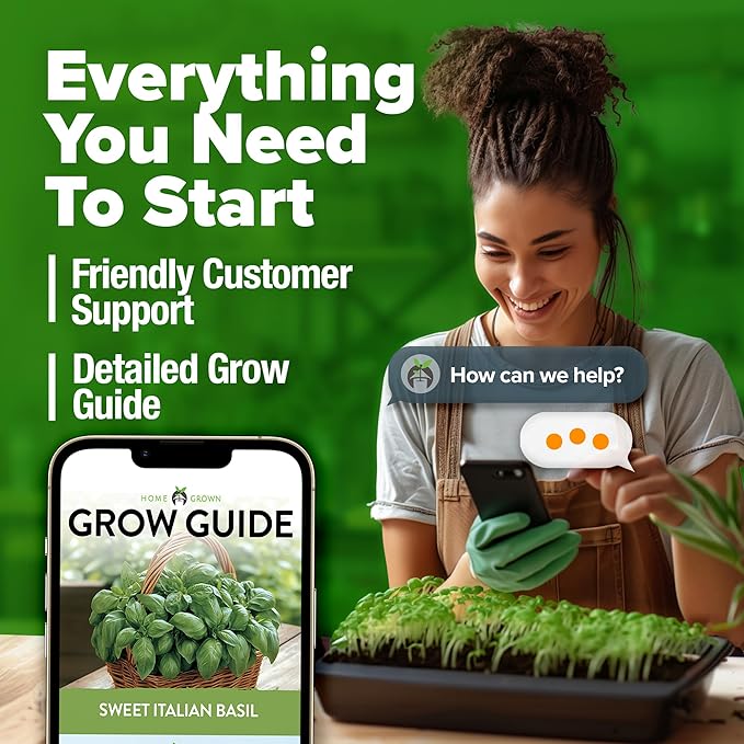 HOME GROWN Italian Basil Seeds (Bulk Pack), 1424 Sweet Large Leaf Basil Seeds for Planting, Non-GMO and Heirloom Herb Seeds for Planting Indoors or Outdoors (Ocimum basilicum)