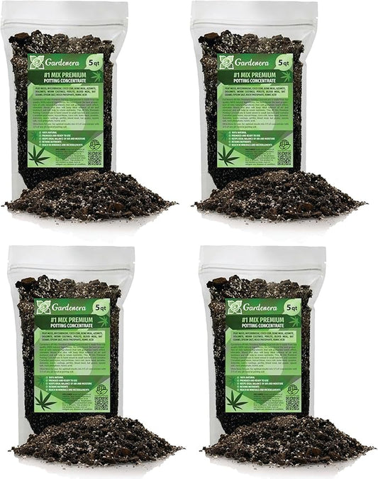 Premium JUST-ADD-Water Potting Soil Mix - Optimal Nutrient-Rich Blend for Thriving and HIGH-Yield Herbal Plants - 20 Quart
