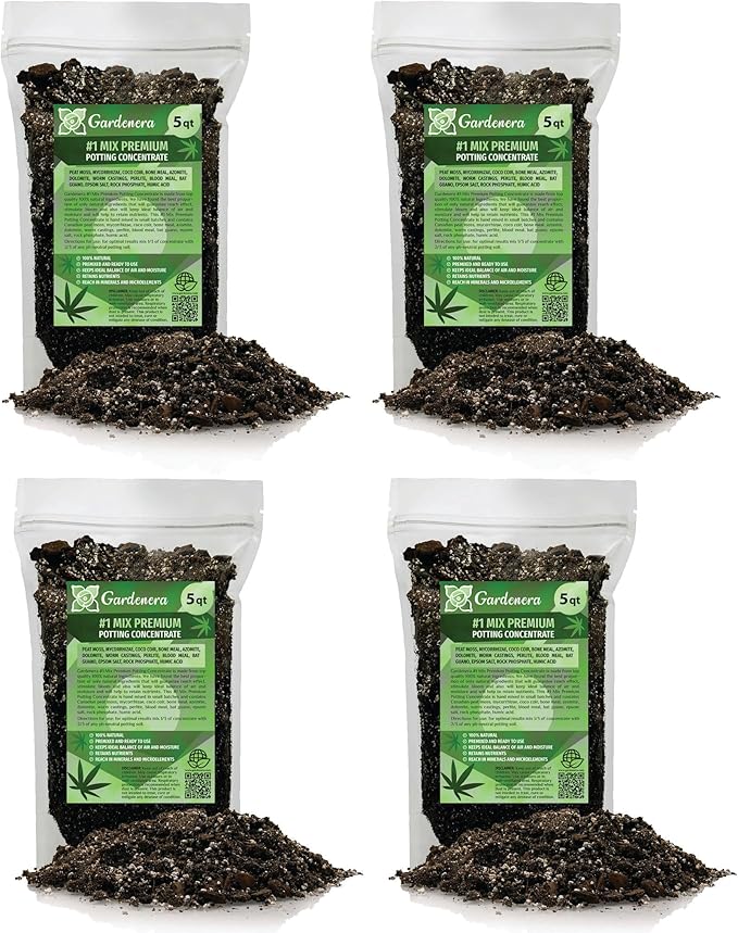 Premium JUST-ADD-Water Potting Soil Mix - Optimal Nutrient-Rich Blend for Thriving and HIGH-Yield Herbal Plants - 20 Quart
