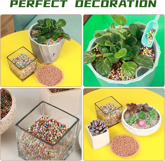 6lb LECA Clay Pebbles 4-5MM- Multicolor Clay Balls for Plants, Leca Balls for Plants, Horticultural Grade for Soil Hydroponics Aquaponics