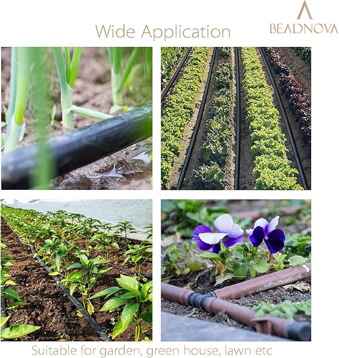 BEADNOVA Drip Irrigation Parts 10 Pcs 1/2 Inch Barbed Straight Couplings Drip Irrigation Fittings Drip Line Connectors for 1/2 Inch Irrigation Tubing Garden Watering System (10pcs)