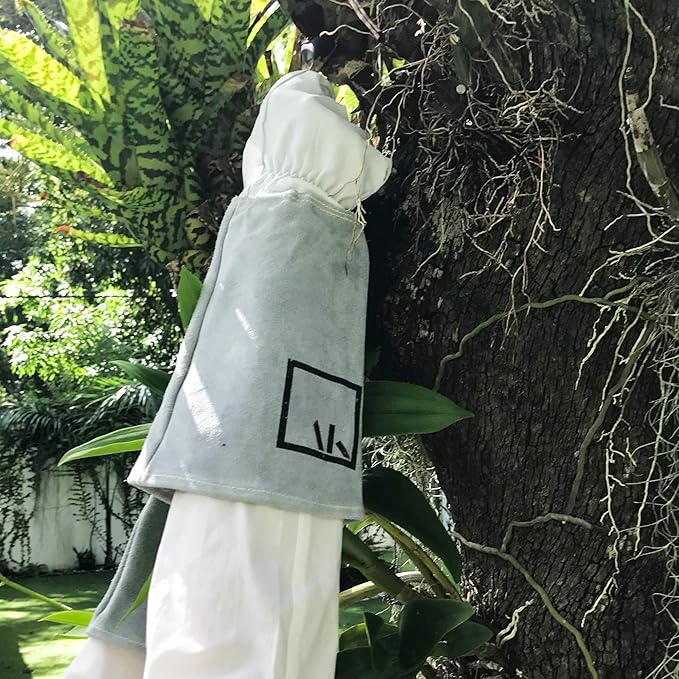 Rose Pruning Gloves Gauntlet Garden Gloves Leather Long Gardening Gloves for Women Rose Gloves Cut Proof Work Gloves White Garden Gloves for Rose Gardening Gloves Rose Bushes Ready to Plant Cowhide S