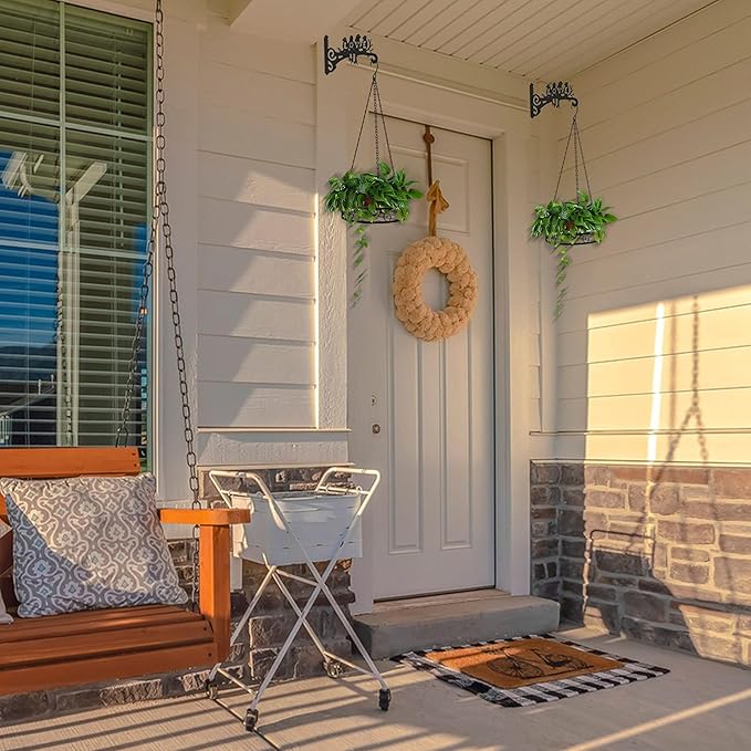 2-Pack Hanging Planters for Indoor Plants - Heavy Duty Metal Plant Hanger Indoor with 3 Chains and Hooks – Aesthetic Hanging Plant Holder for an Instant Indoor and Outdoor Decor