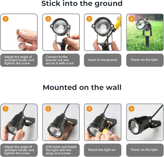 S SMIFUL Halloween Spot Lights Outdoor, 20W RGB Colored Landscape Lights with Remote, LED Landscape Lighting Waterproof Outdoor Spot Lights for Dance Party Yard Lawn Path Tree Garden Decor (4 Lights)